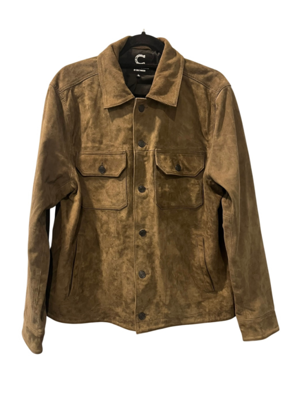 NWOT Lucky Brand Cole Hauser Suede Leather Jacket Brown Mens Large Yellowstone